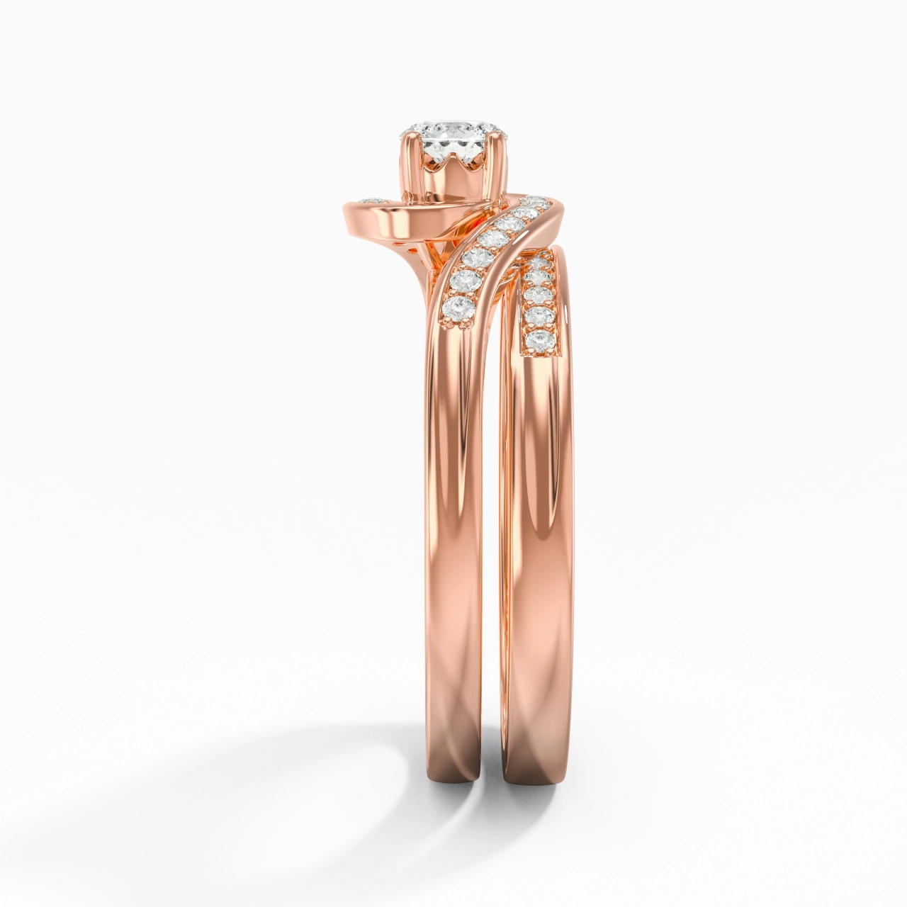 Argent sterling 925 Moissanite Ensemble nuptial