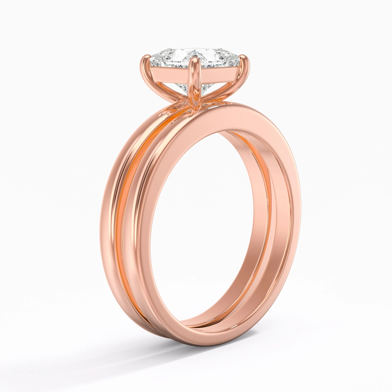 Argent sterling 925 Moissanite Ensemble nuptial
