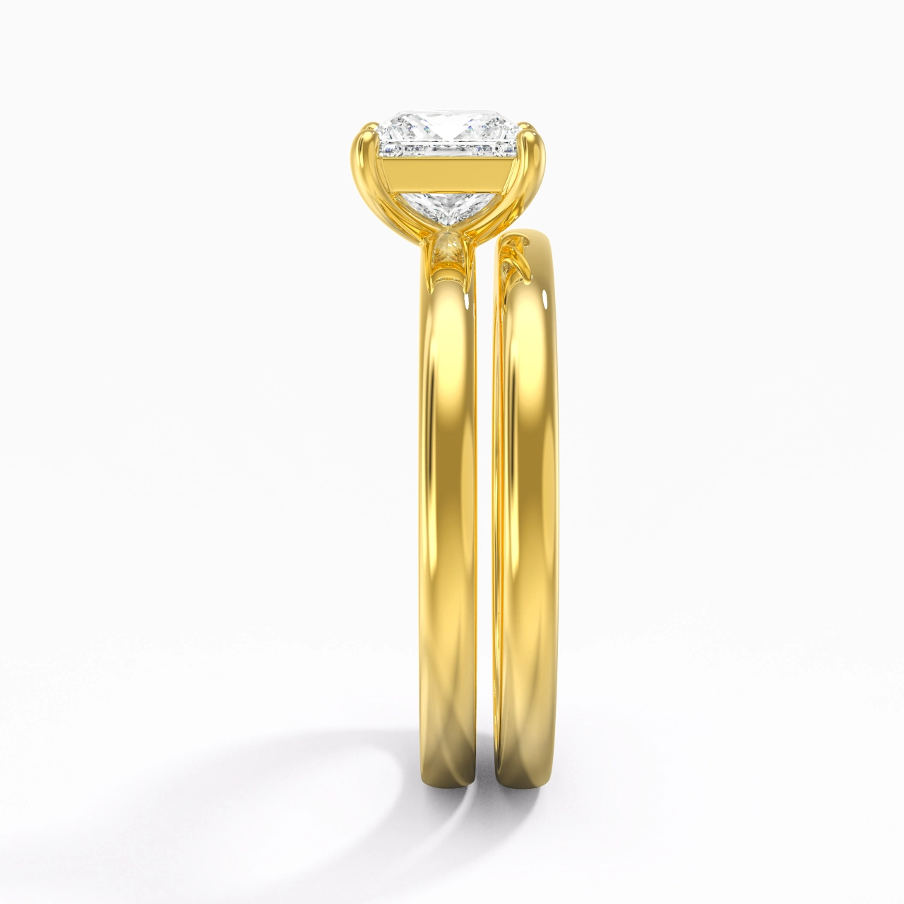 18K Gold Moissanite Bridal Set