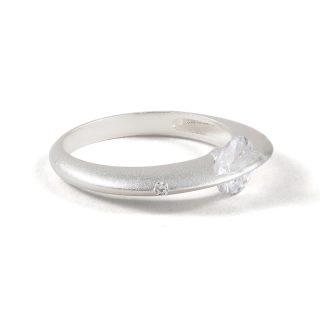 Or blanc Plaqué Éternel Étoile Bague de fiançailles