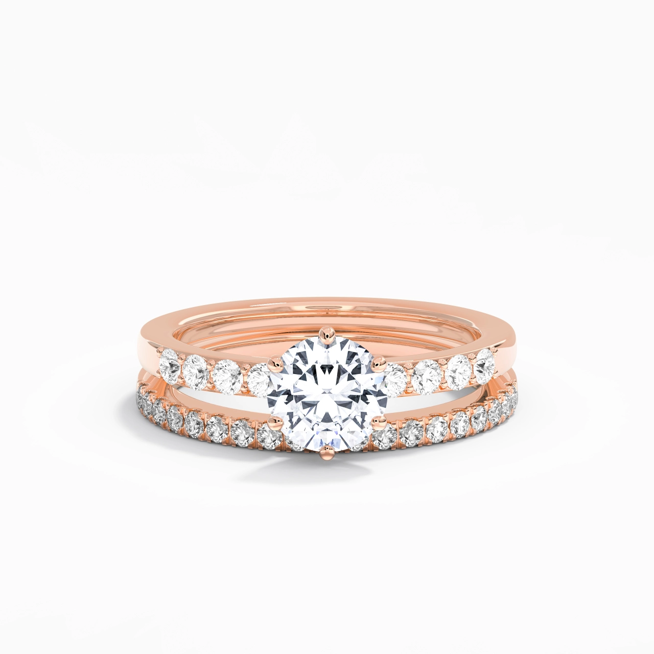 1.00ct Moissanite Bridal Set 925 Sterling Silver