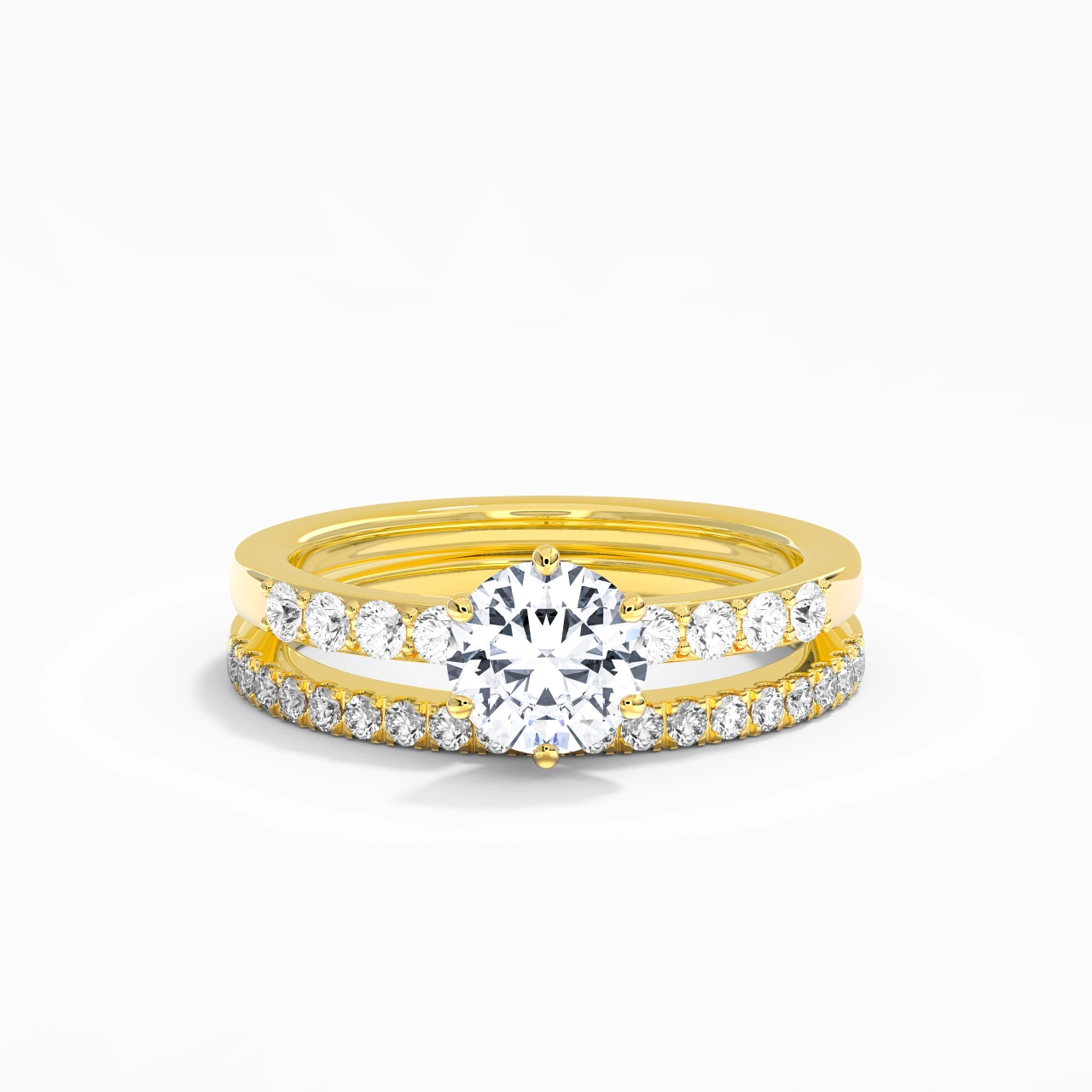 1.00ct Moissanite Bridal Set 925 Sterling Silver