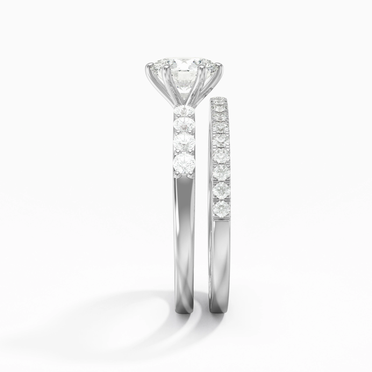 1.00ct Moissanite Bridal Set 925 Sterling Silver