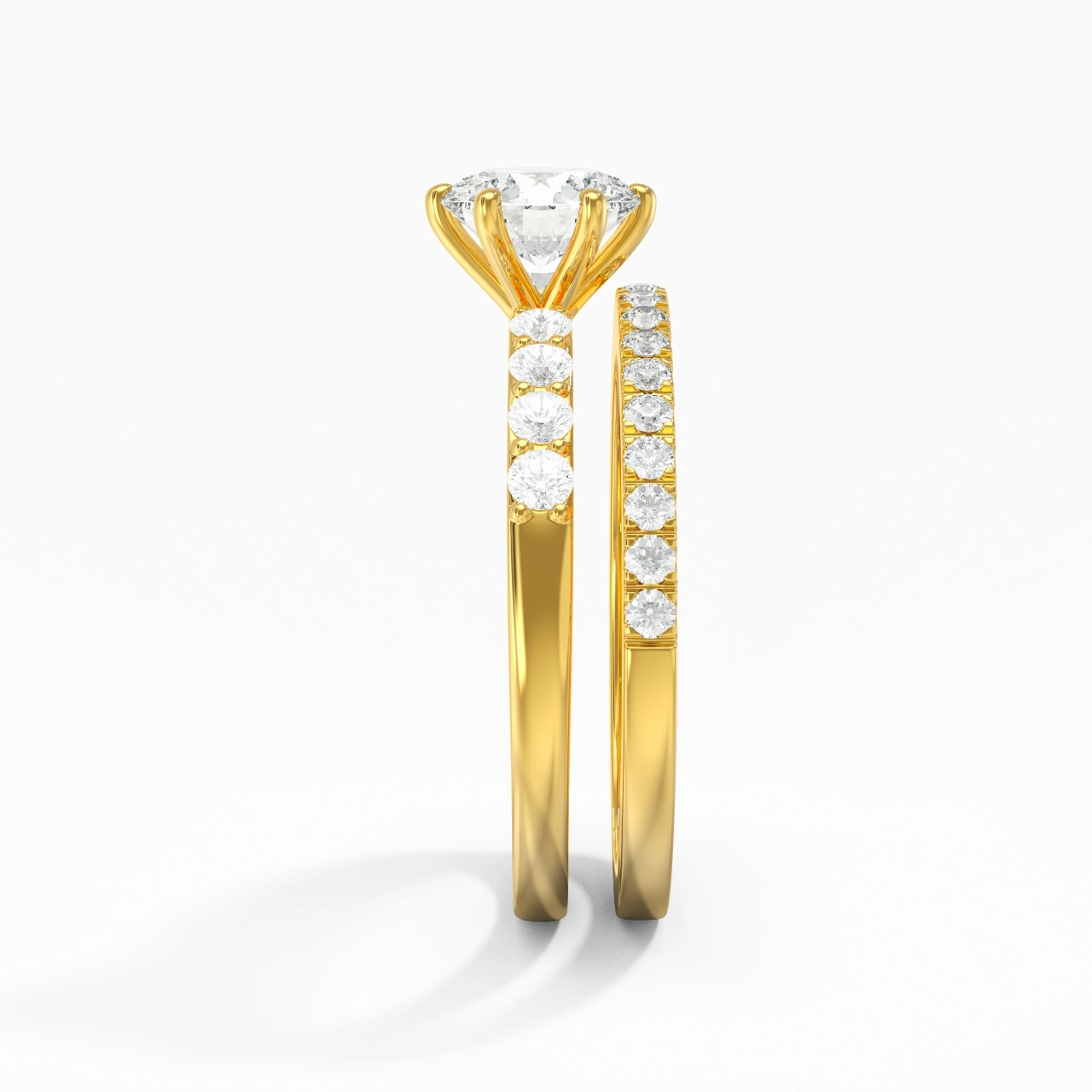 1.00ct Moissanite Bridal Set 925 Sterling Silver