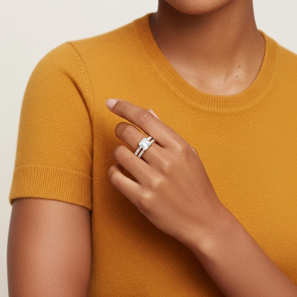 Griffe Ensemble d'alliances 2.00ct Moissanite