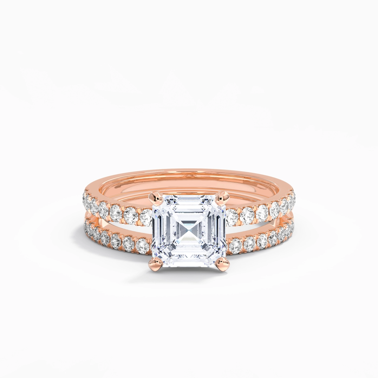 Griffe Ensemble d'alliances 2.00ct Moissanite