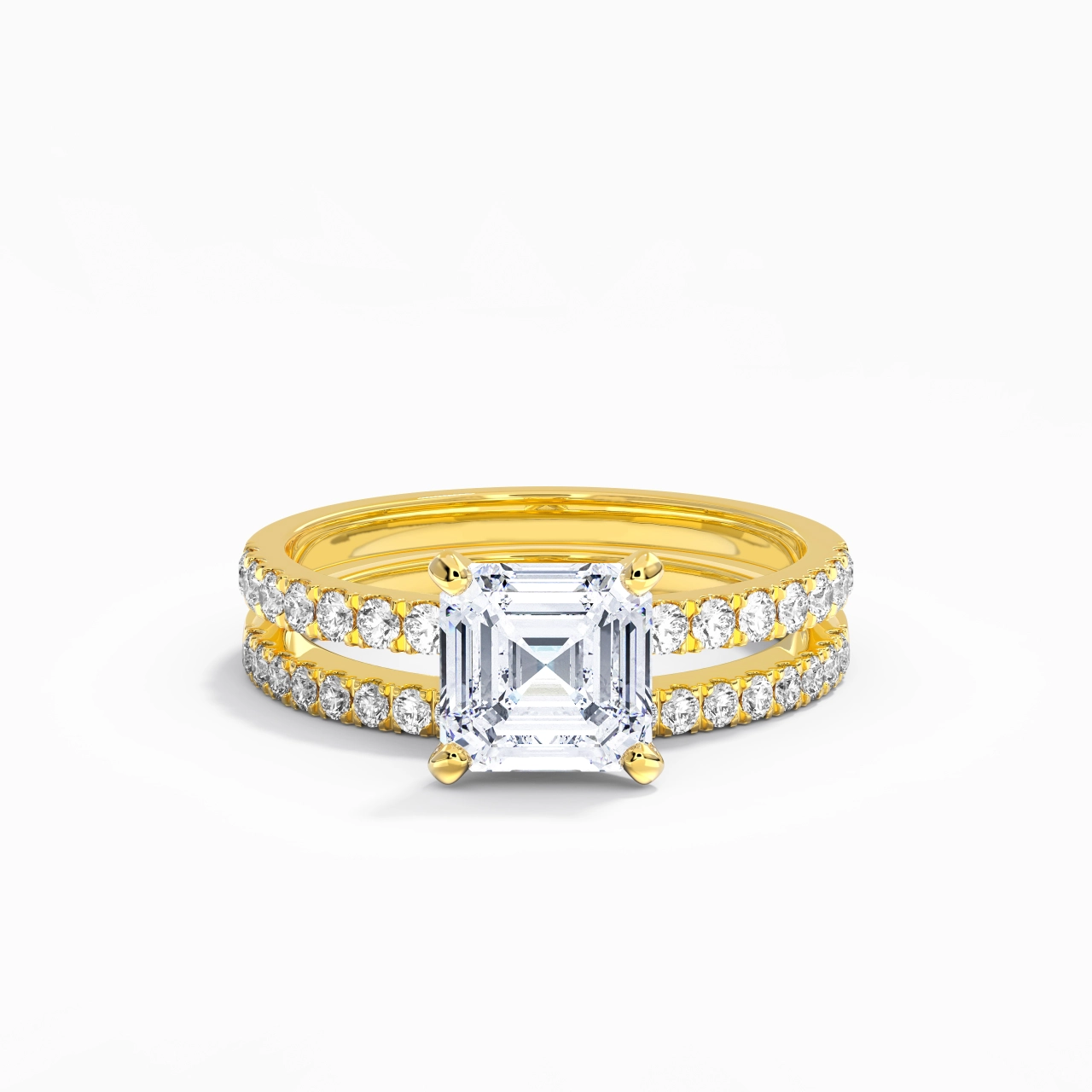 Griffe Ensemble d'alliances 2.00ct Moissanite