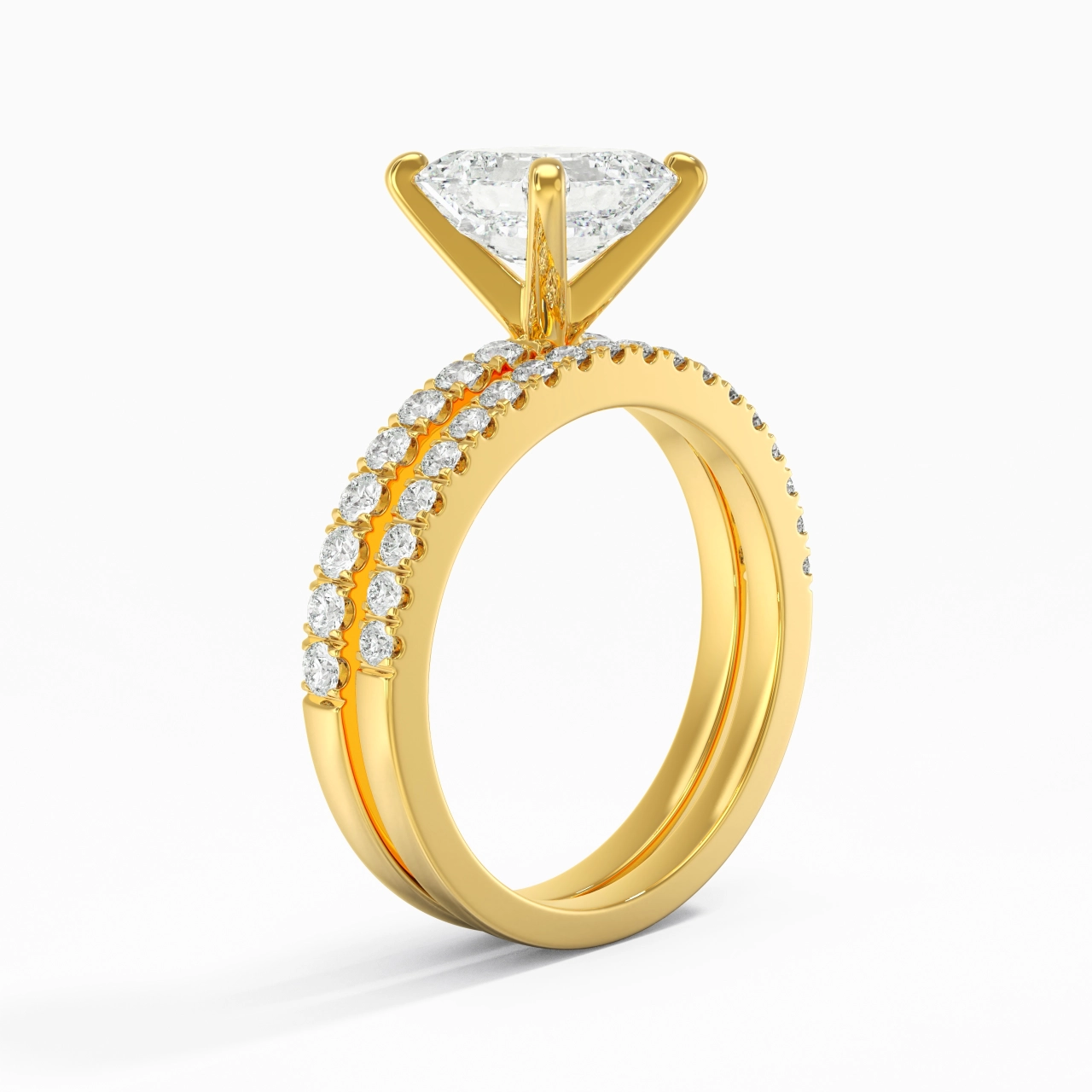 Griffe Ensemble d'alliances 2.00ct Moissanite