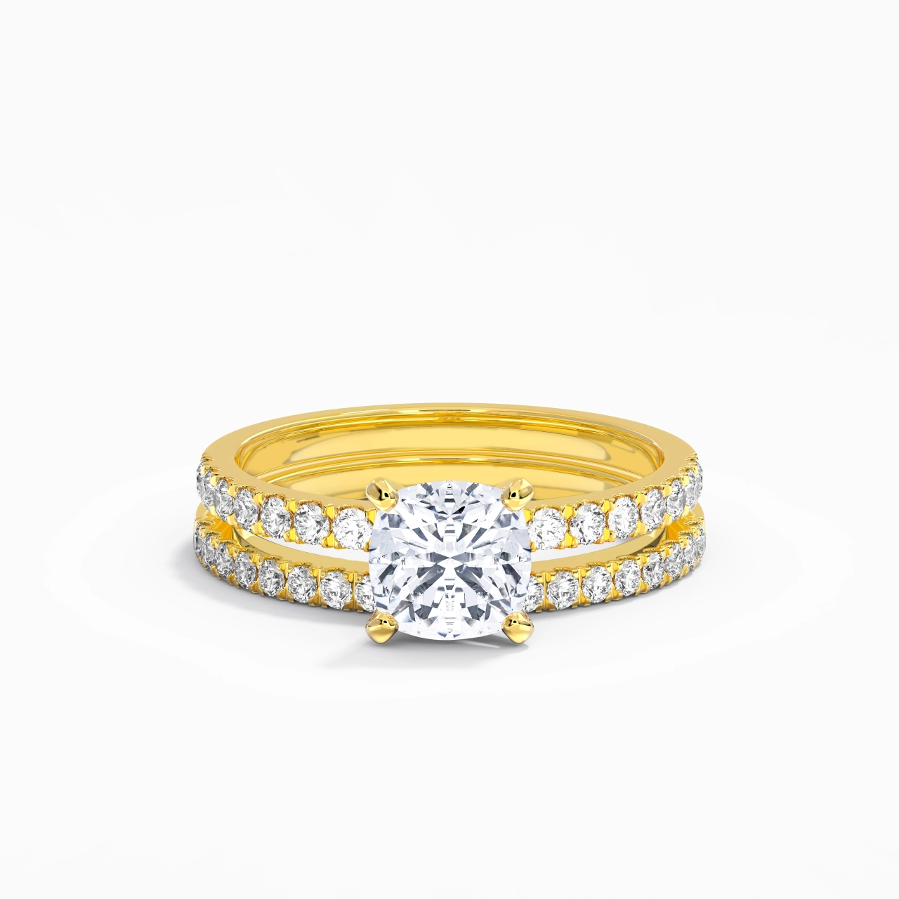 Griffe Ensemble d'alliances 1.50ct Moissanite
