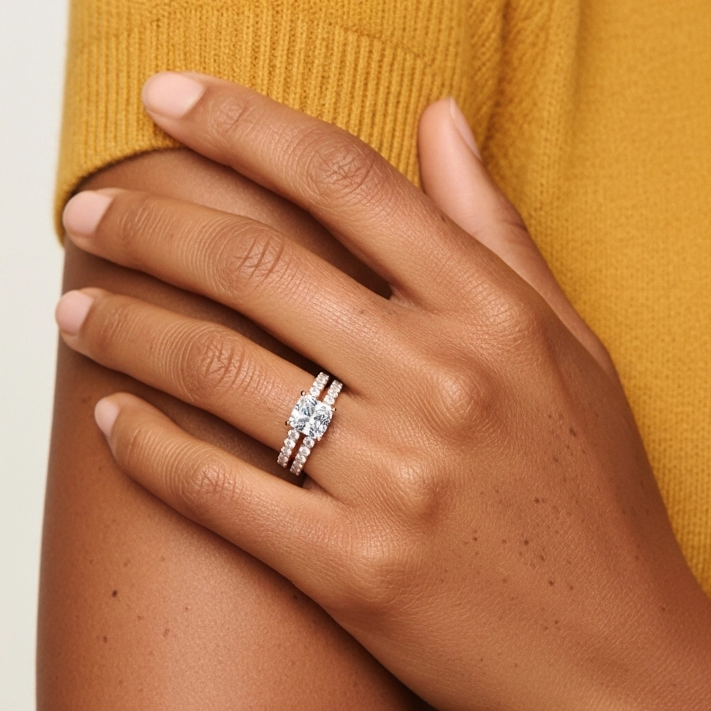 Griffe Ensemble d'alliances 2.00ct Moissanite