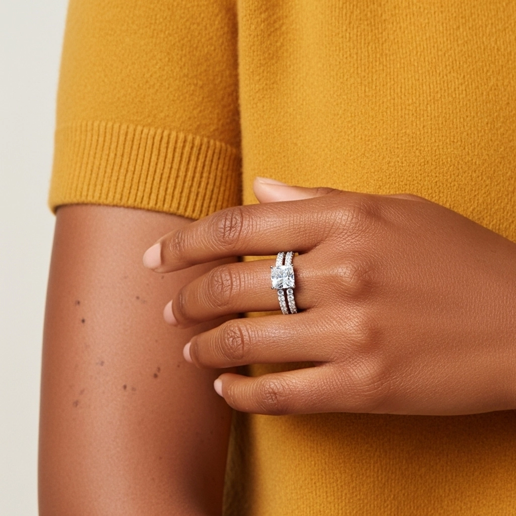 Griffe Ensemble d'alliances 2.00ct Moissanite