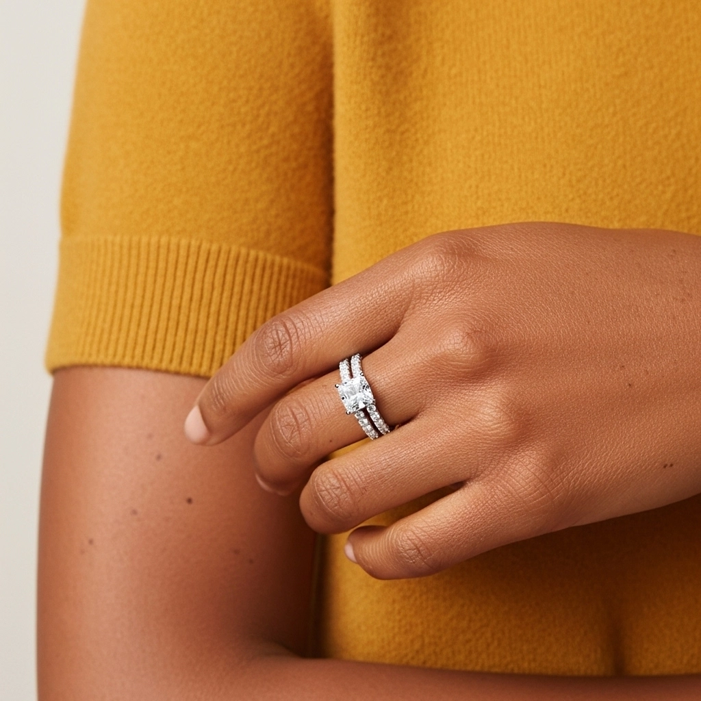 Griffe Ensemble d'alliances 2.00ct Moissanite