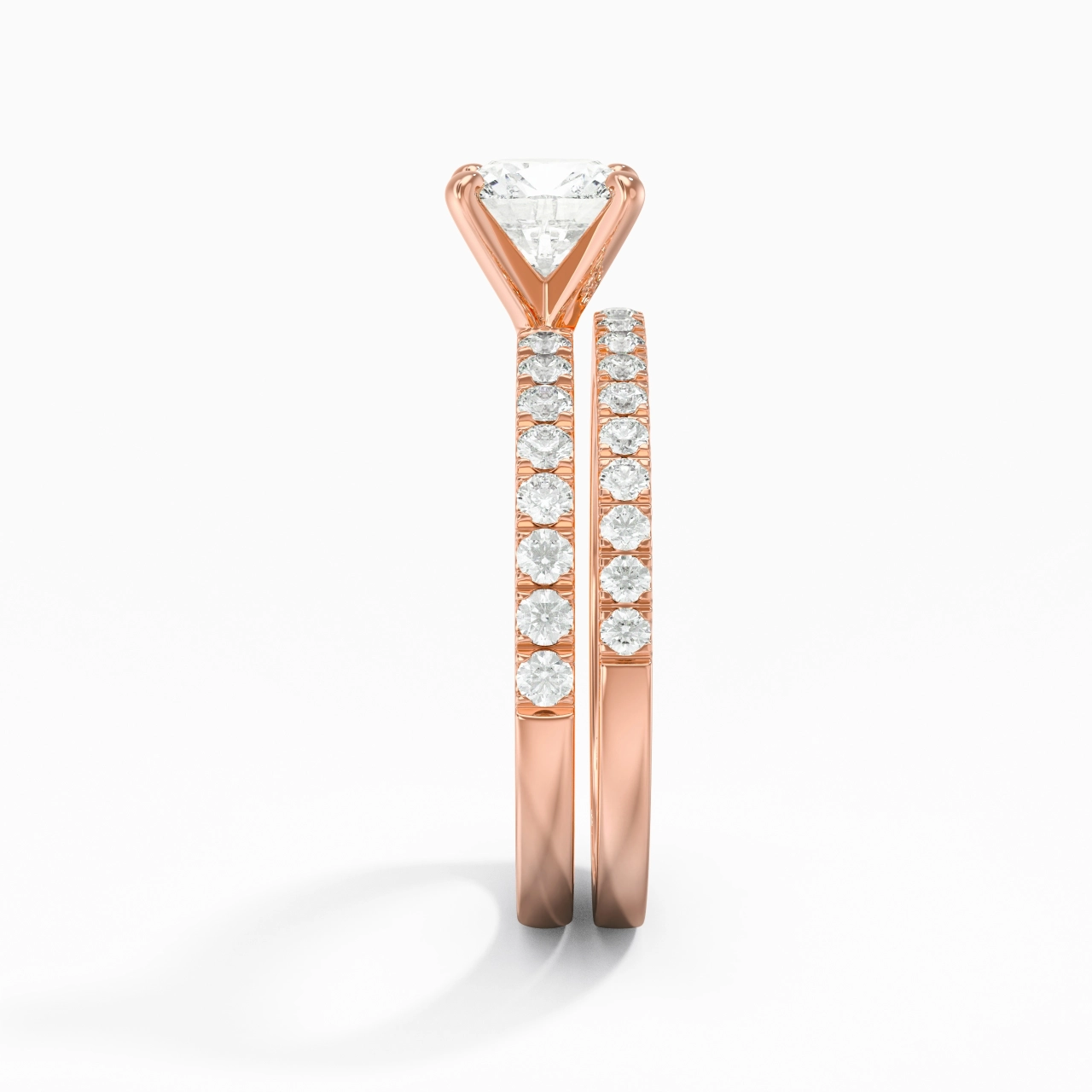Griffe Ensemble d'alliances 1.00ct Moissanite