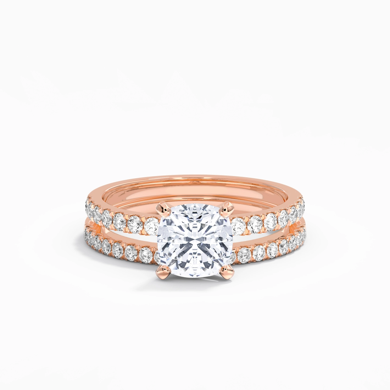 Griffe Ensemble d'alliances 2.00ct Moissanite