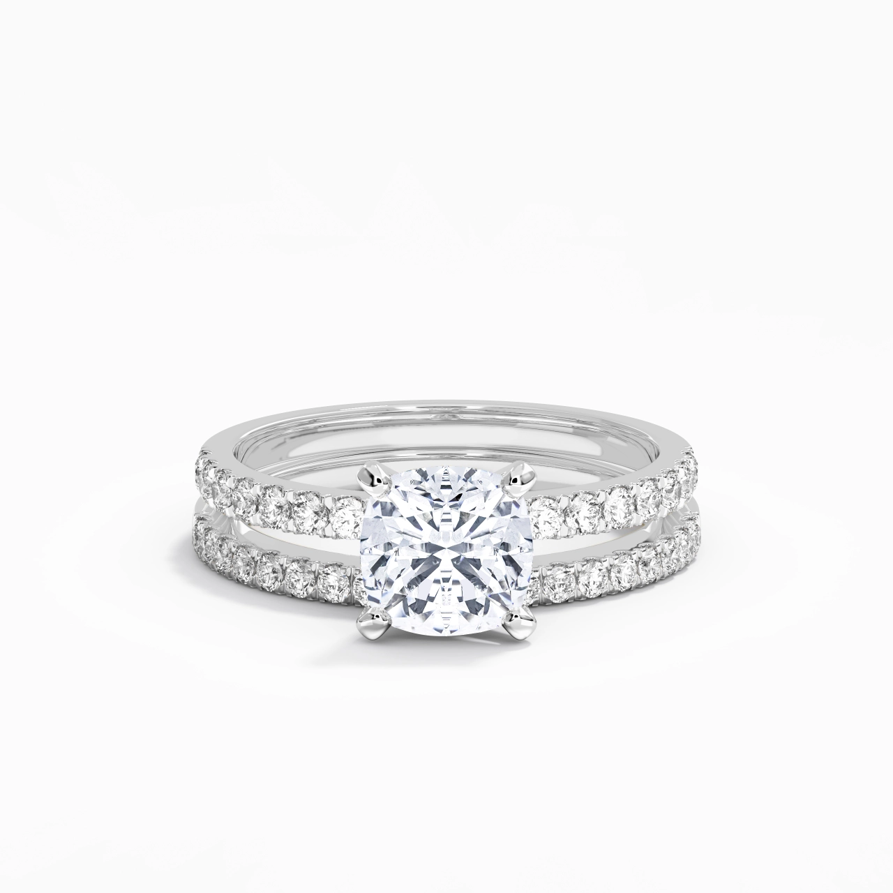 Griffe Ensemble d'alliances 2.00ct Moissanite