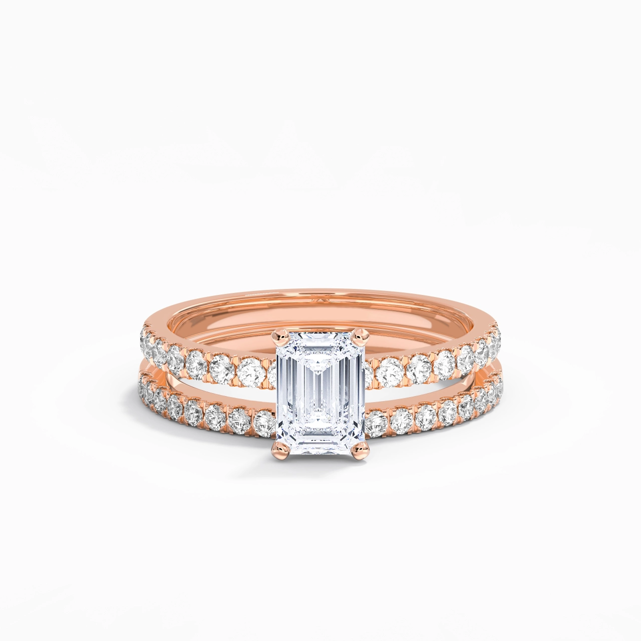 Griffe Ensemble d'alliances 1.00ct Moissanite