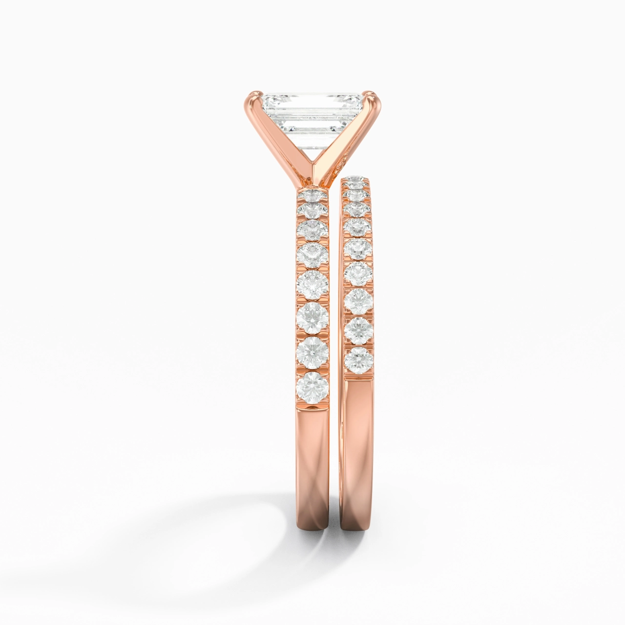 Griffe Ensemble d'alliances 1.00ct Moissanite