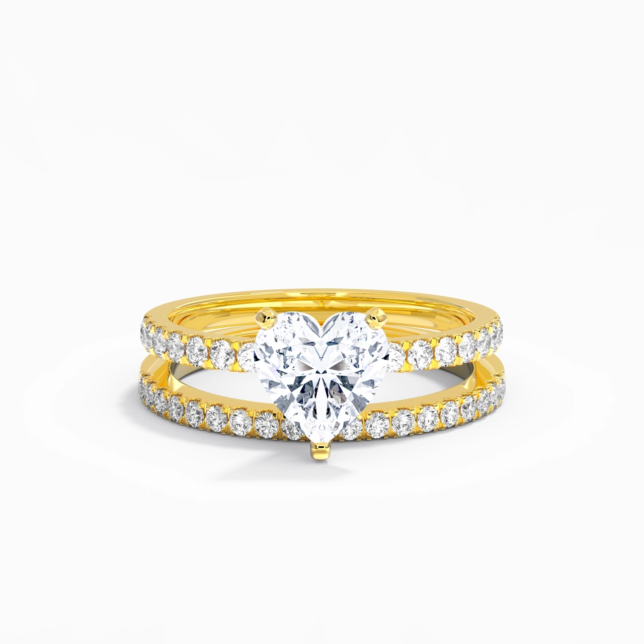 Griffe Ensemble d'alliances 1.50ct Moissanite