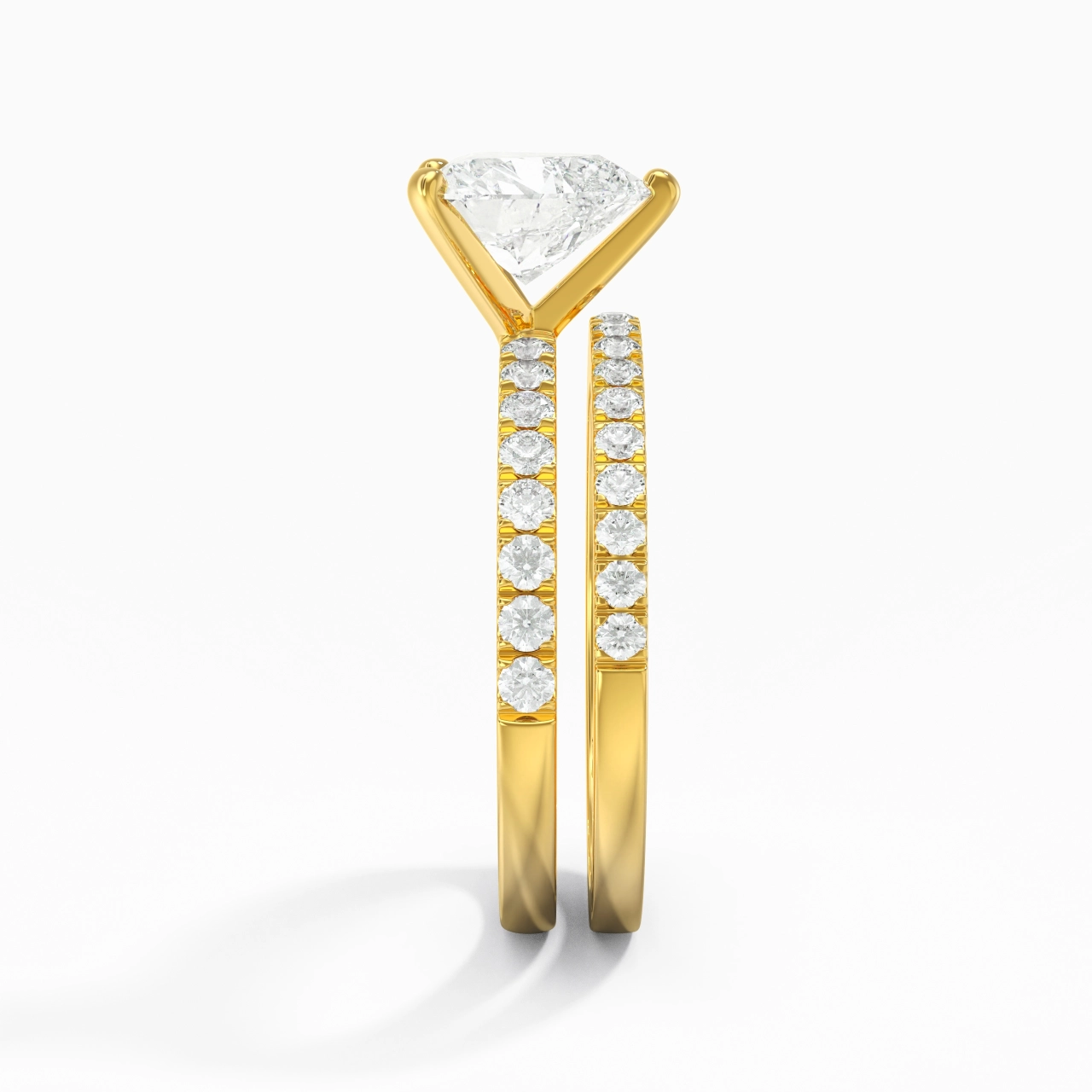 Griffe Ensemble d'alliances 1.50ct Moissanite