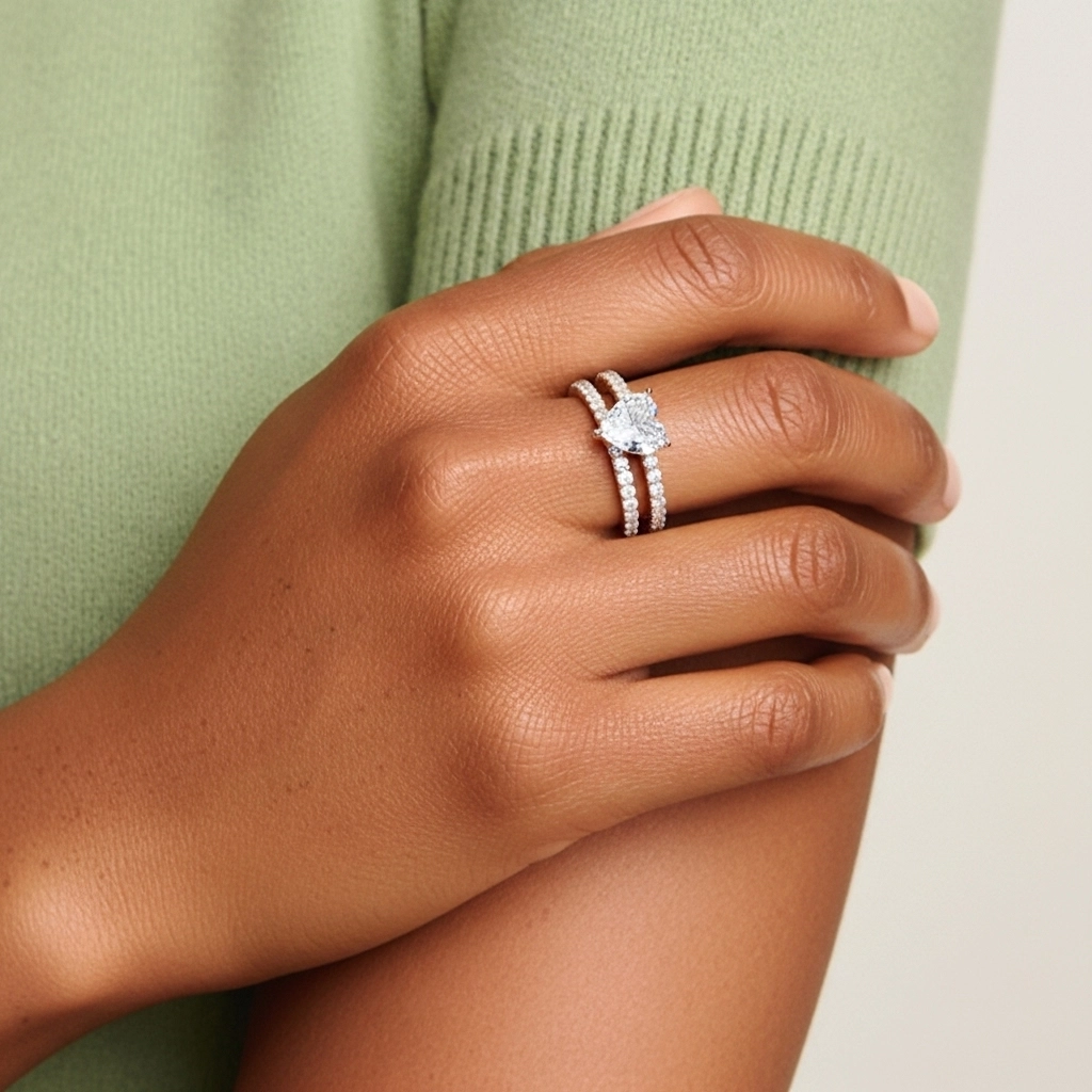 Griffe Ensemble d'alliances 2.00ct Moissanite