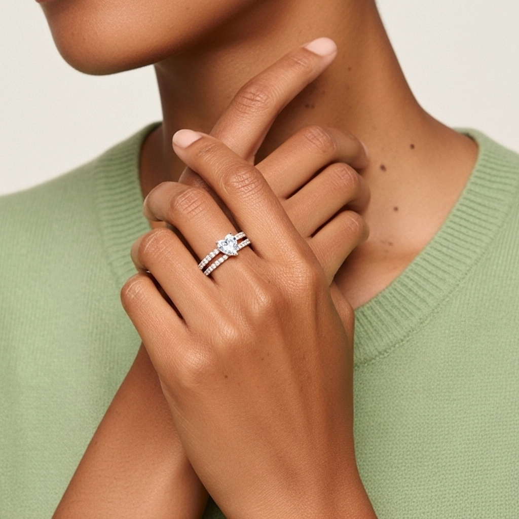 Griffe Ensemble d'alliances 2.00ct Moissanite