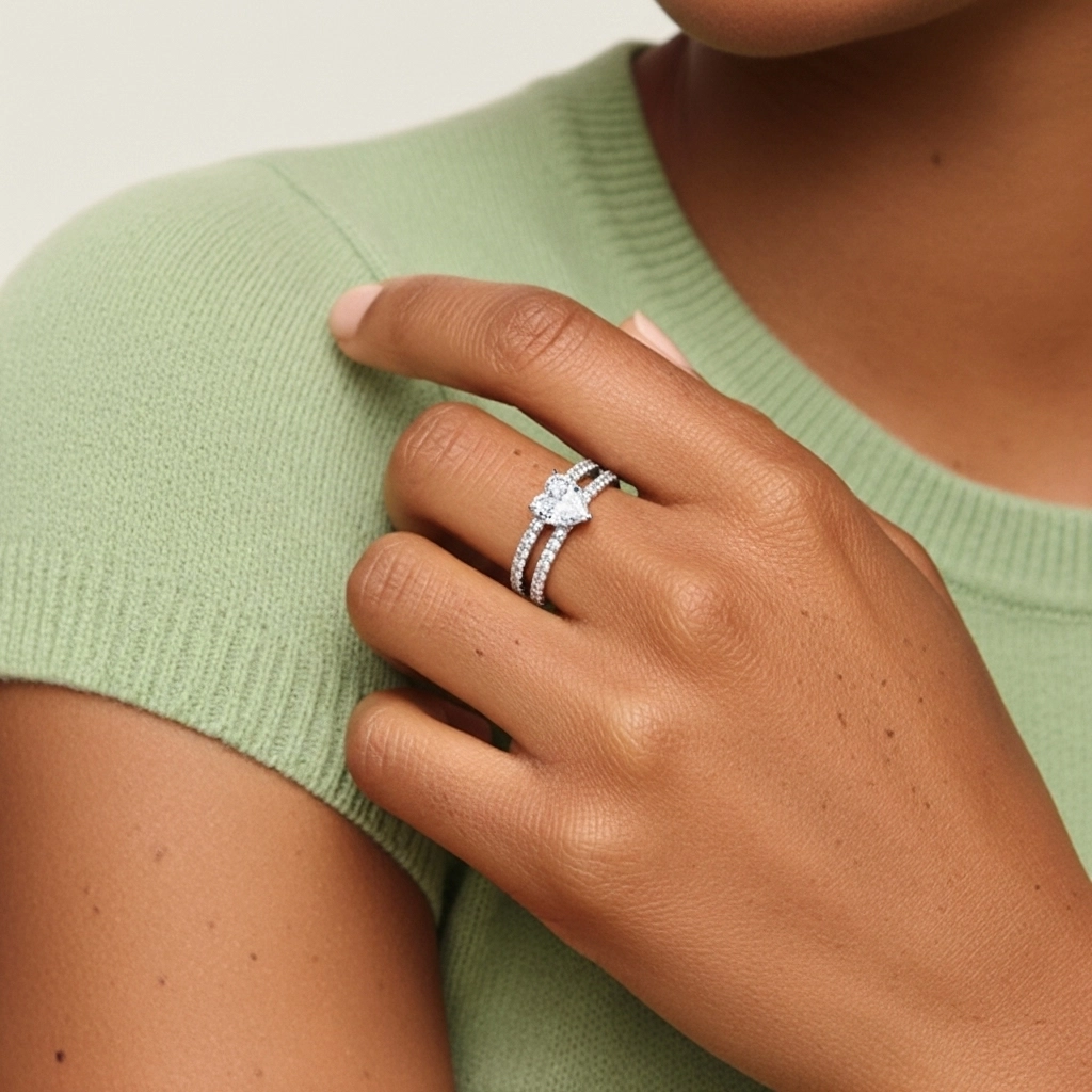 Griffe Ensemble d'alliances 2.00ct Moissanite