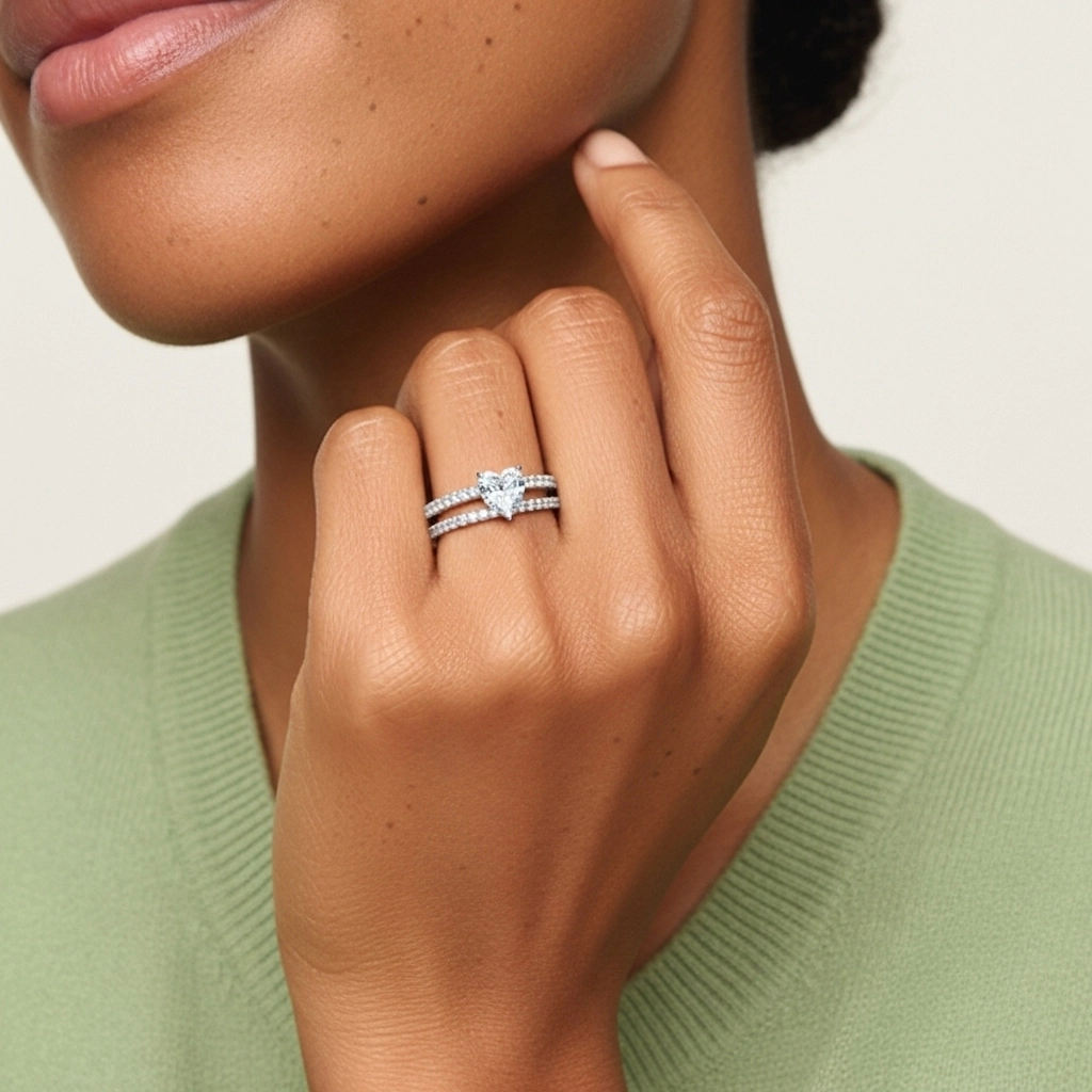 Griffe Ensemble d'alliances 2.00ct Moissanite