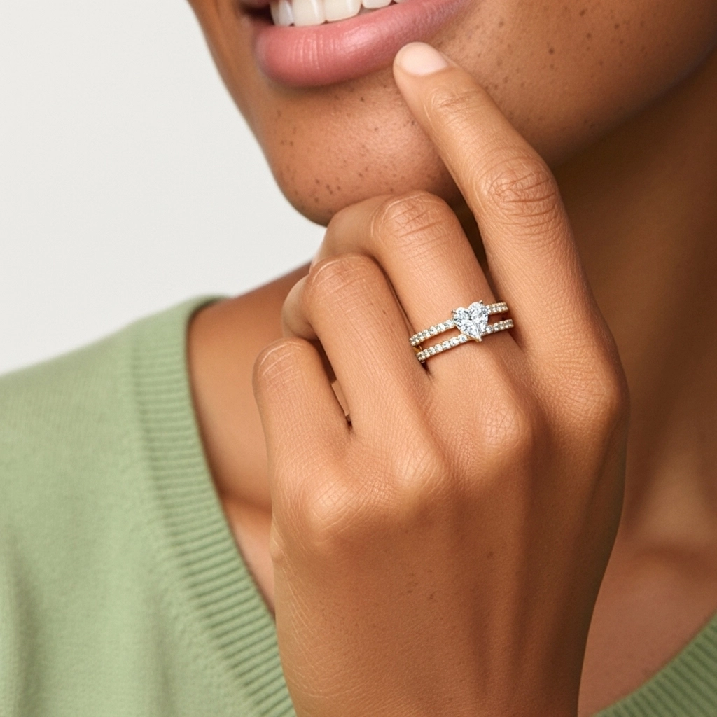 Griffe Ensemble d'alliances 2.00ct Moissanite