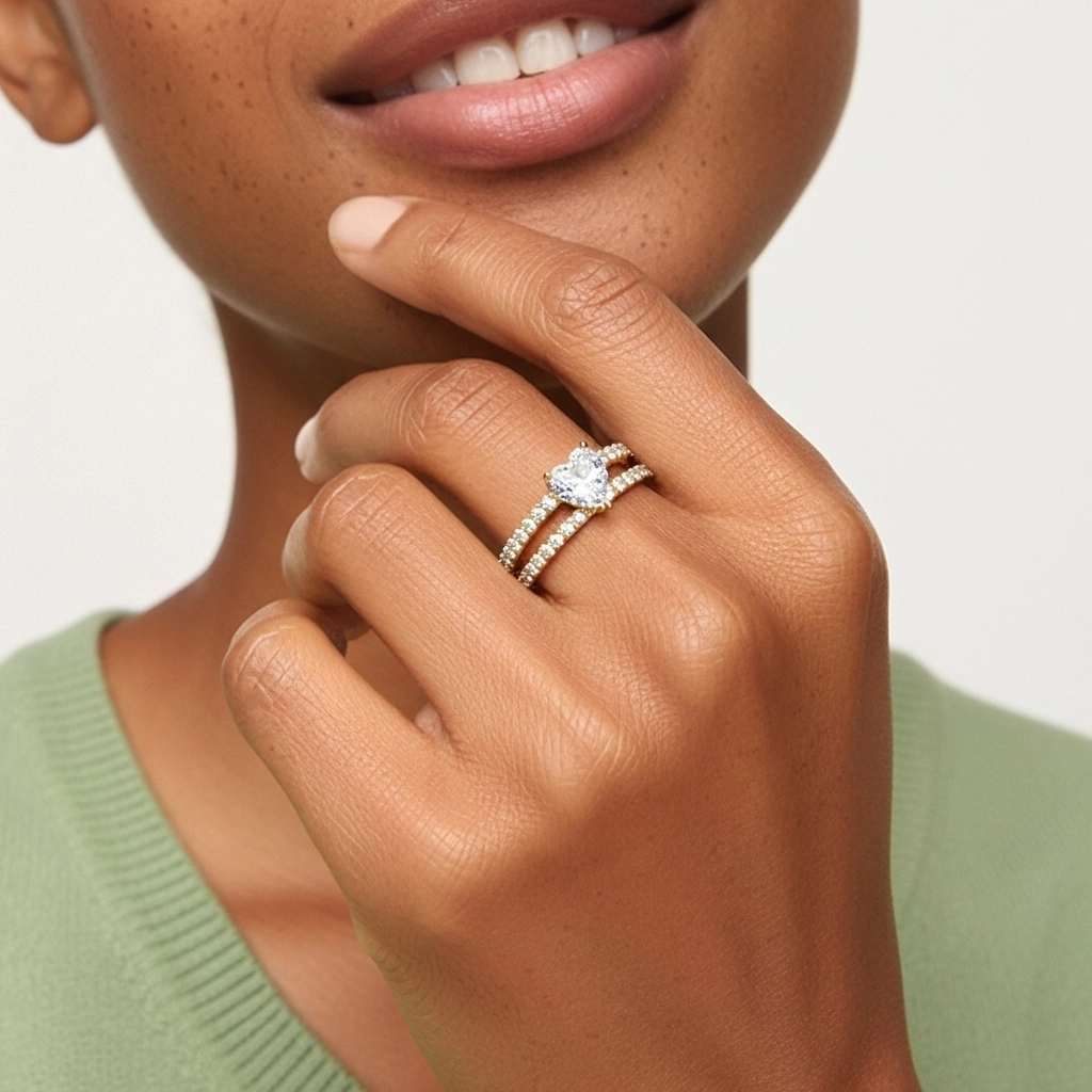 Griffe Ensemble d'alliances 2.00ct Moissanite