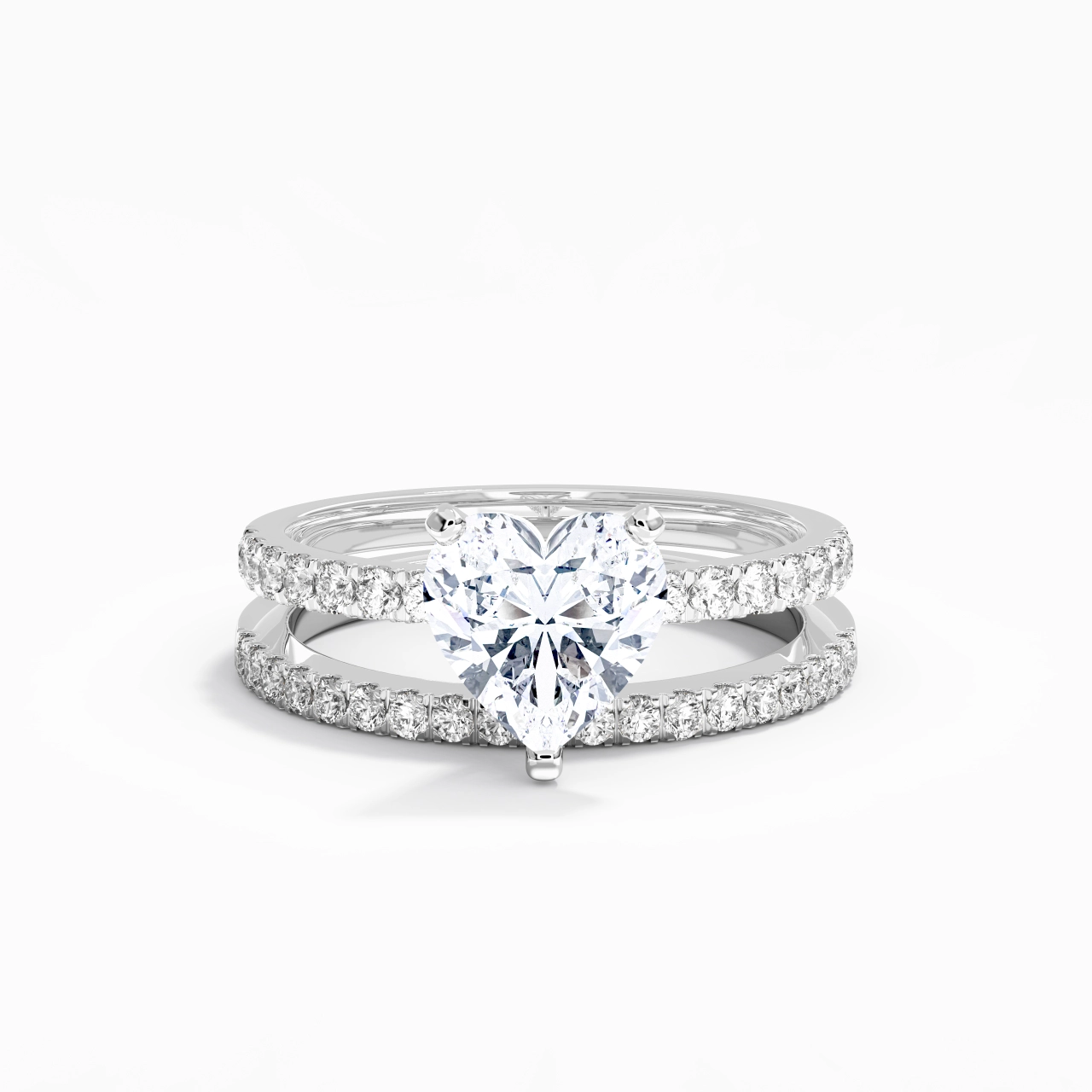Griffe Ensemble d'alliances 2.00ct Moissanite