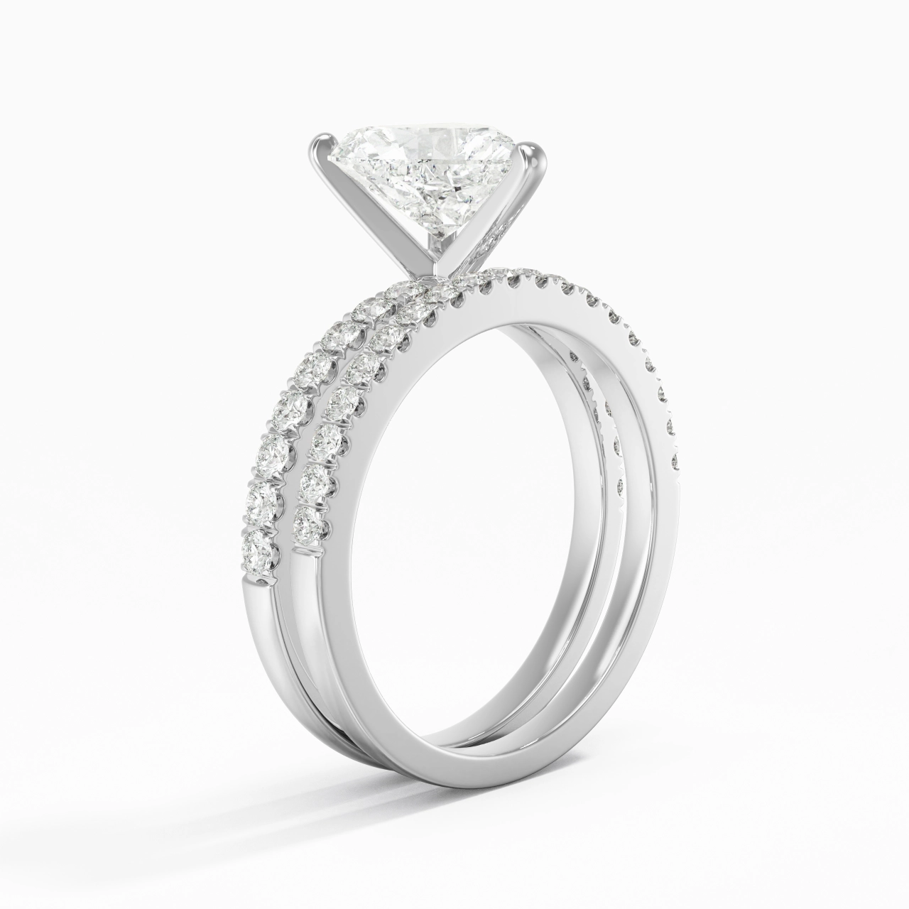 Griffe Ensemble d'alliances 2.00ct Moissanite