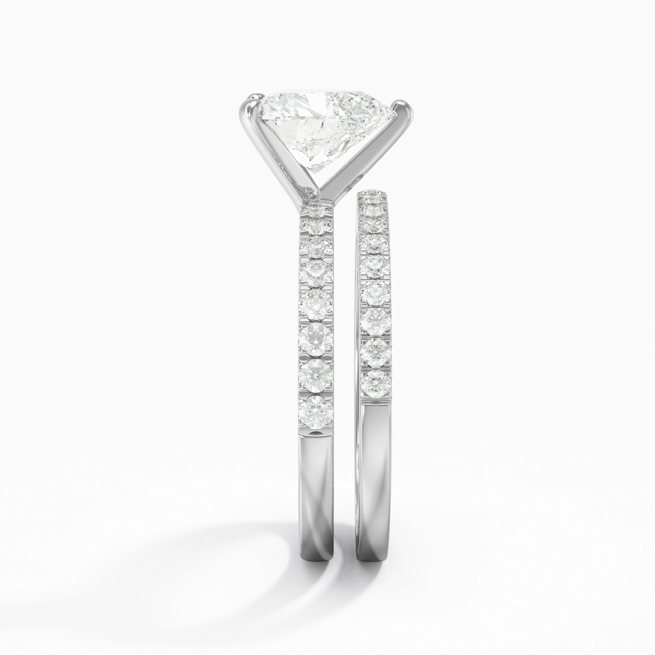 Griffe Ensemble d'alliances 2.00ct Moissanite