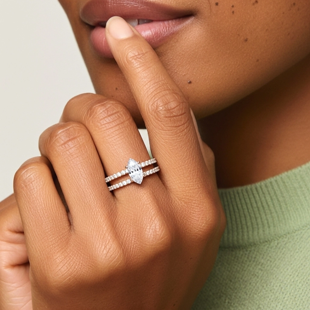 Griffe Ensemble d'alliances 2.00ct Moissanite