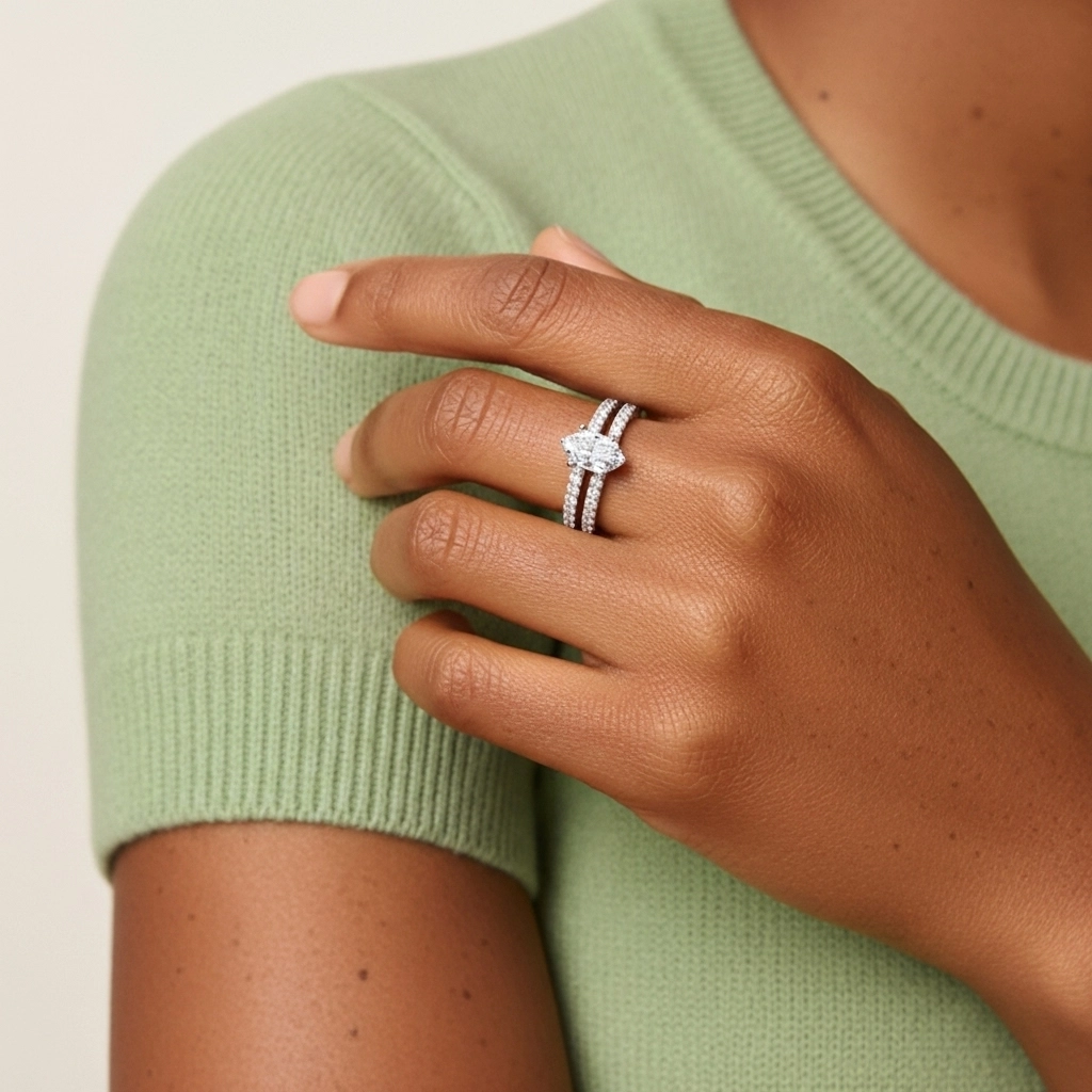 Griffe Ensemble d'alliances 2.00ct Moissanite