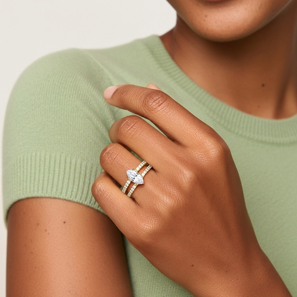 Griffe Ensemble d'alliances 2.00ct Moissanite