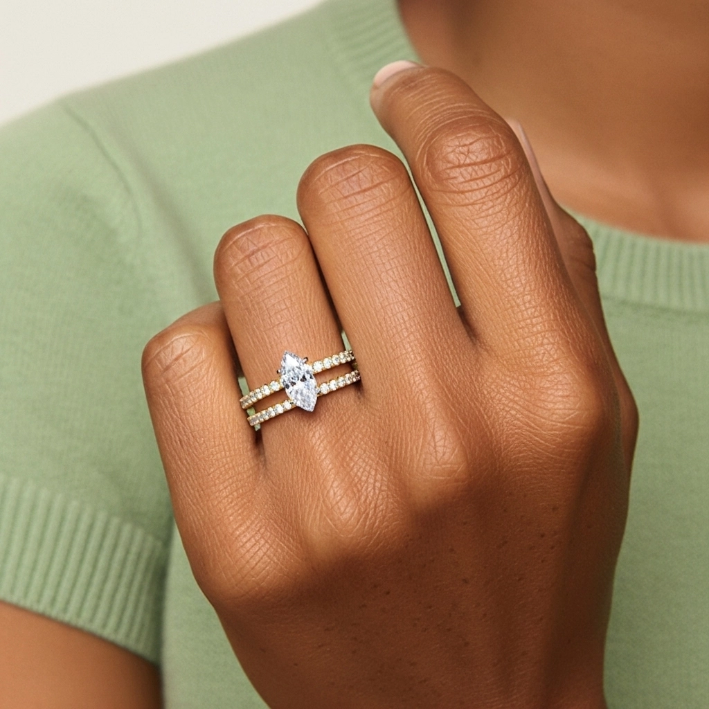 Griffe Ensemble d'alliances 2.00ct Moissanite