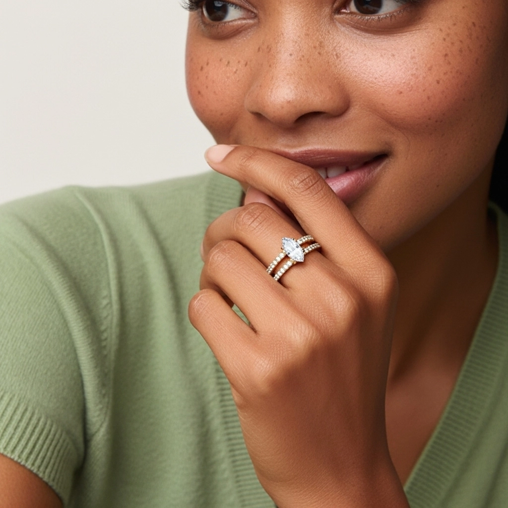 Griffe Ensemble d'alliances 2.00ct Moissanite