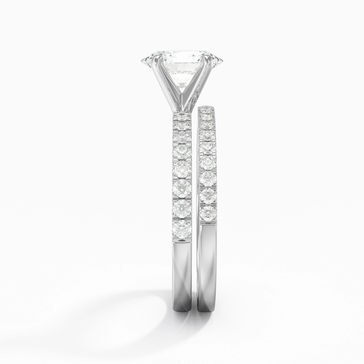 Griffe Ensemble d'alliances 1.50ct Moissanite
