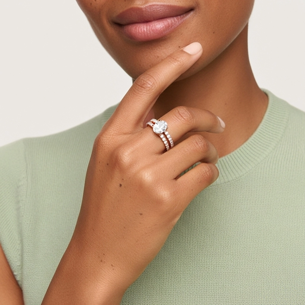 Griffe Ensemble d'alliances 2.00ct Moissanite