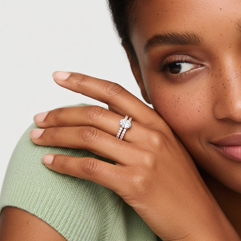 Griffe Ensemble d'alliances 2.00ct Moissanite