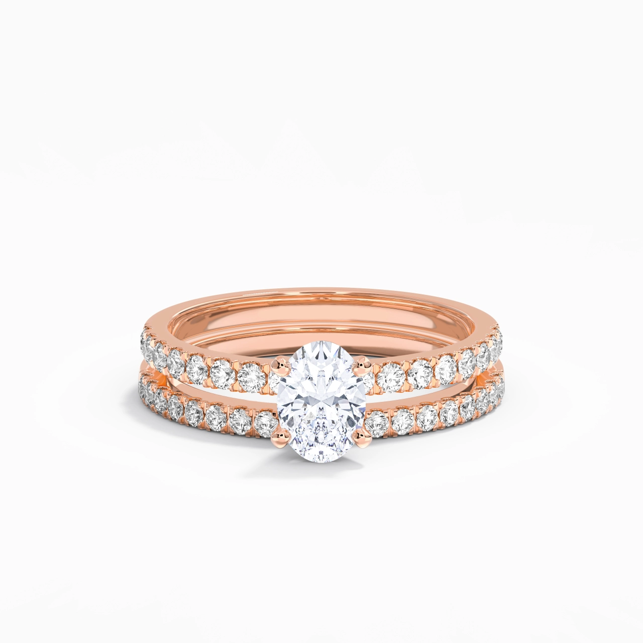 Griffe Ensemble d'alliances 1.00ct Moissanite