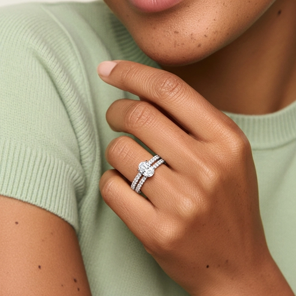 Griffe Ensemble d'alliances 2.00ct Moissanite