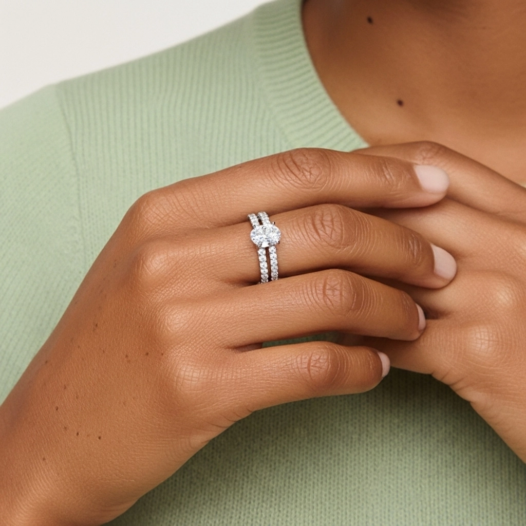 Griffe Ensemble d'alliances 2.00ct Moissanite