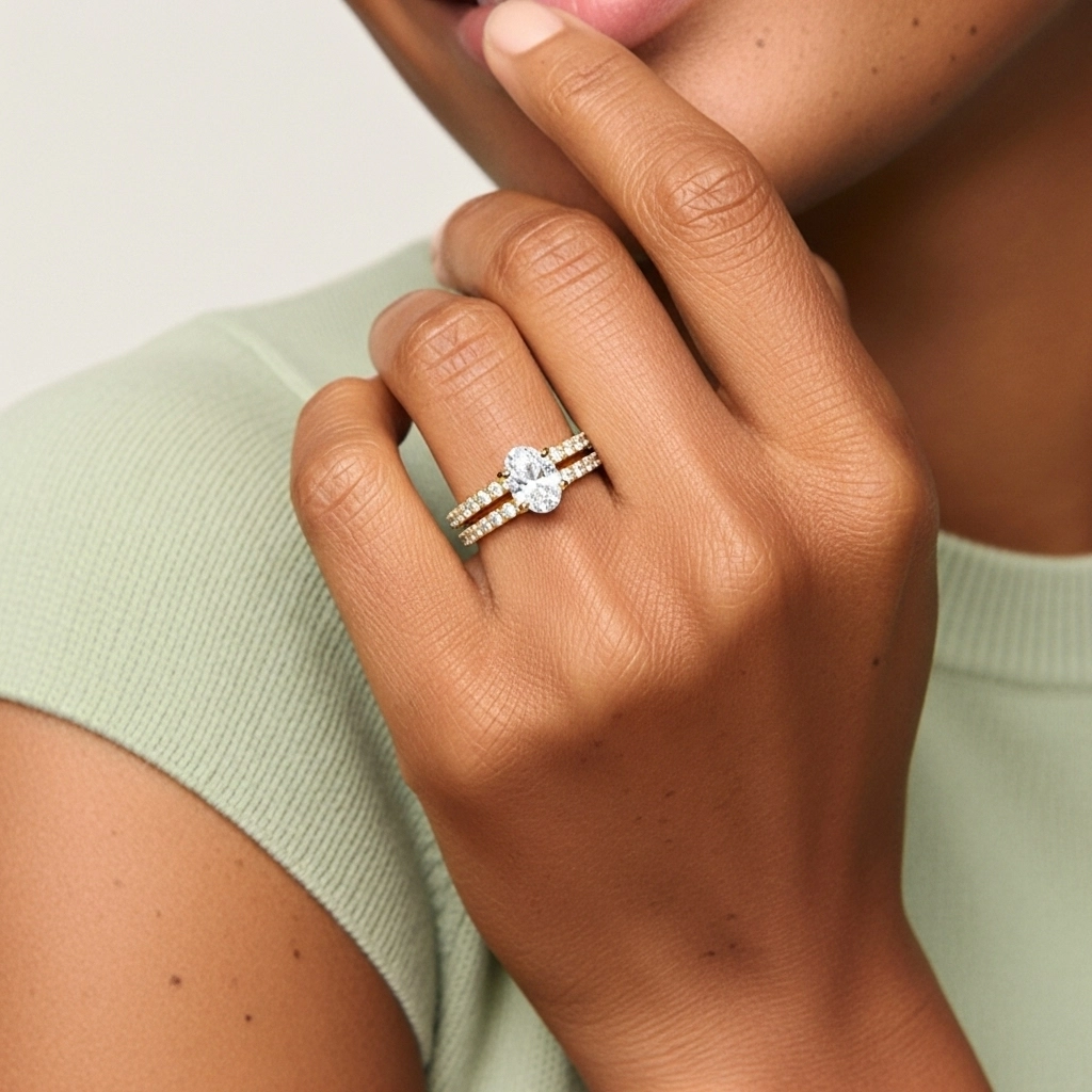 Griffe Ensemble d'alliances 2.00ct Moissanite