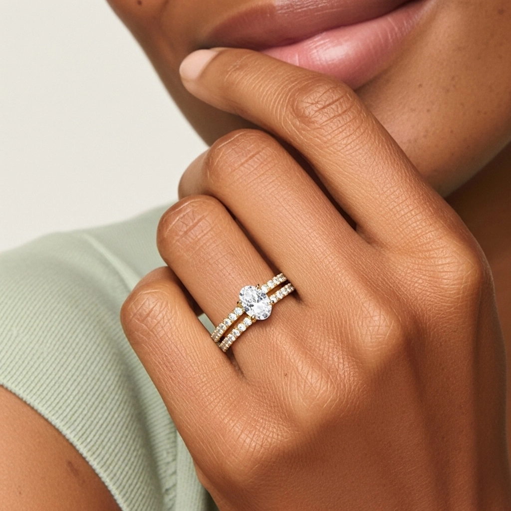 Griffe Ensemble d'alliances 2.00ct Moissanite