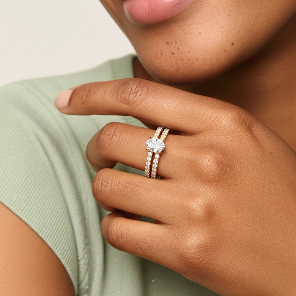 Griffe Ensemble d'alliances 2.00ct Moissanite