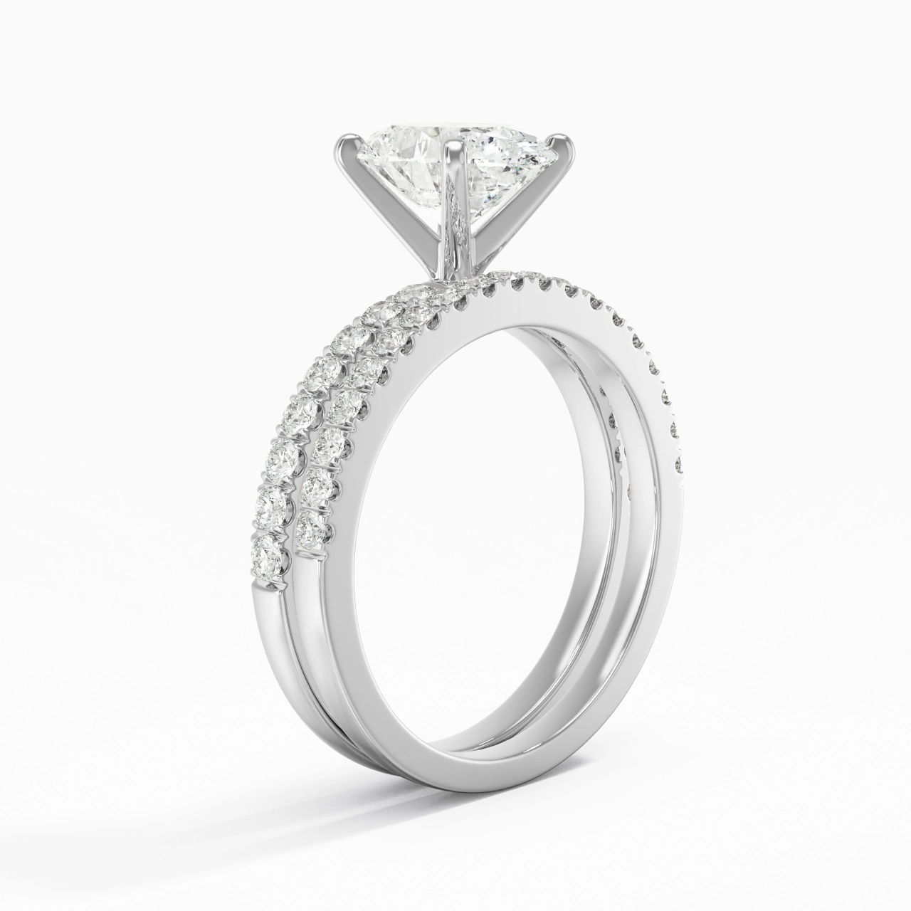 Griffe Ensemble d'alliances 2.00ct Moissanite