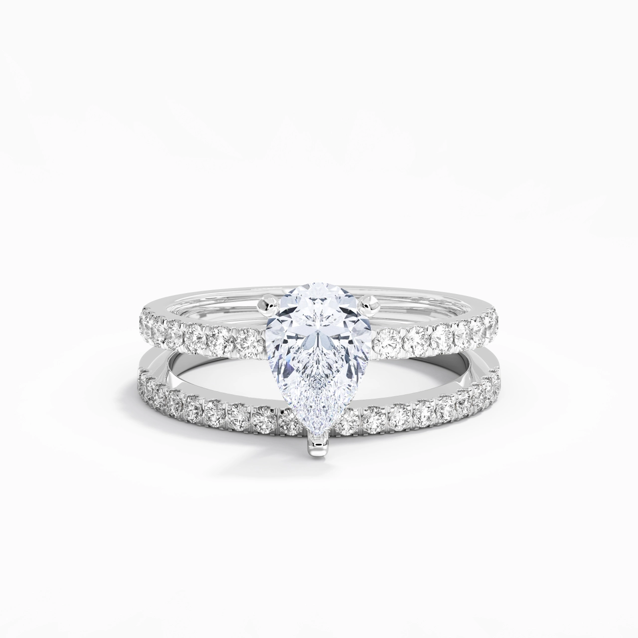 Griffe Ensemble d'alliances 1.50ct Moissanite
