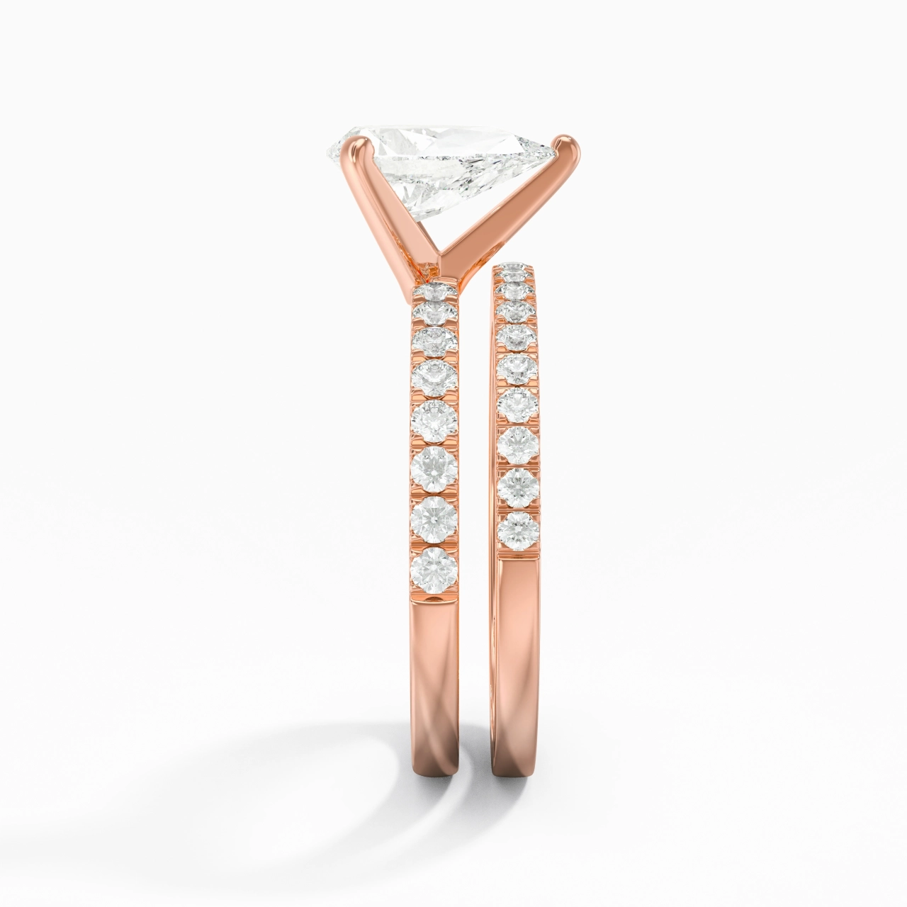 Prong Wedding Ring Set 1.50ct Moissanite
