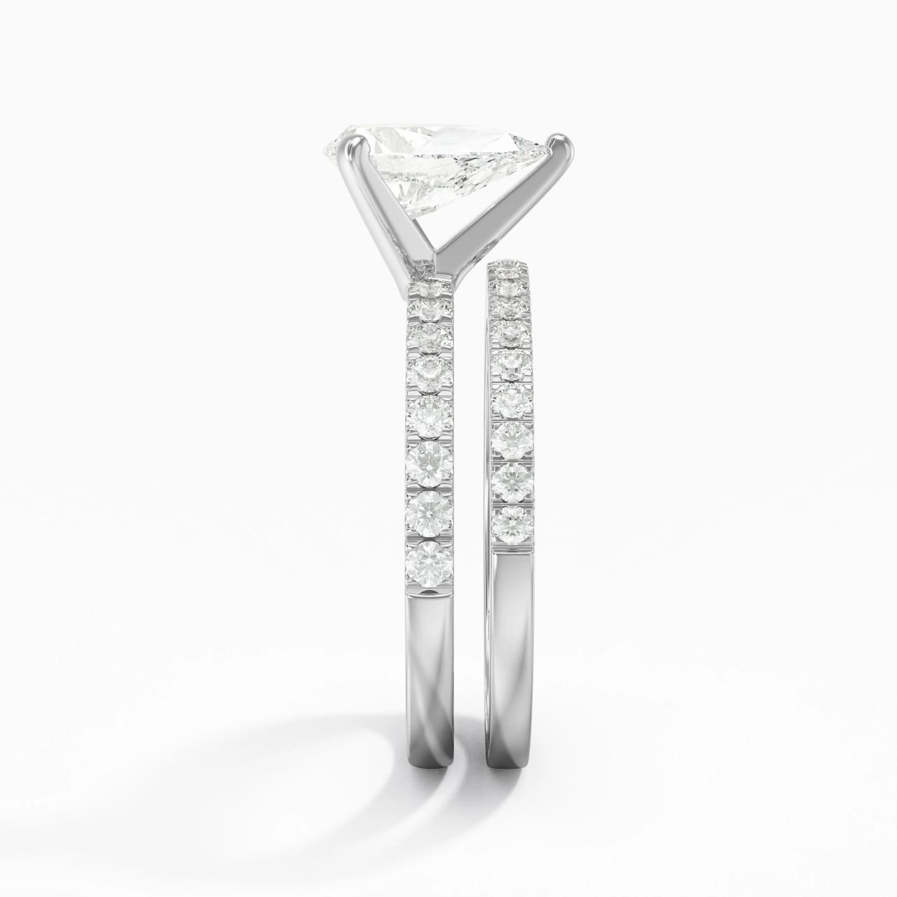 Griffe Ensemble d'alliances 1.50ct Moissanite